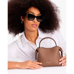 G Kate Spade Knott Mini Crossbody Tote Bag Brown Leather Purse KD067 NWT $268